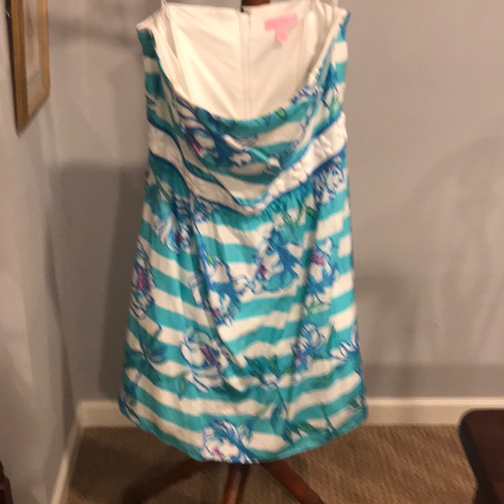 Strapless Lily Pulitzer silk and cotton dress